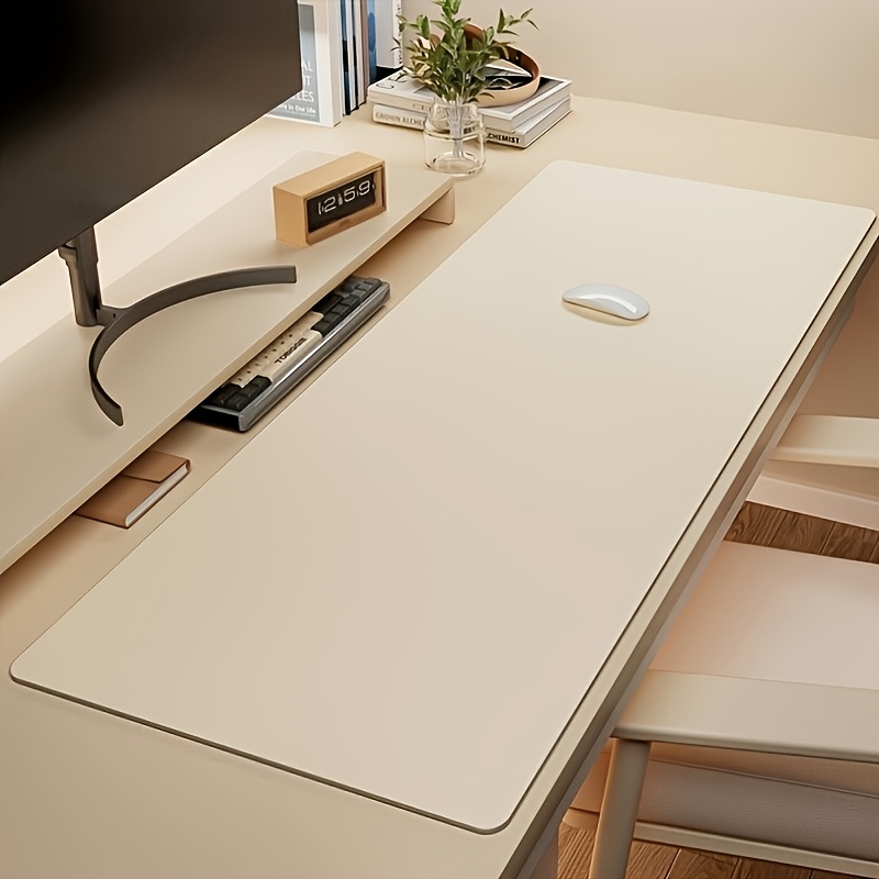 Desk Setup Ergonomic - 1PCS Large PU Leather Mouse Mat,