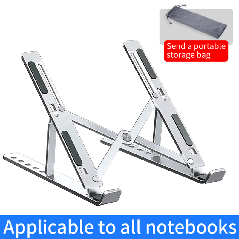 Desk Setup Macbook - Metal Portable Foldable Laptop Stand Adjustable