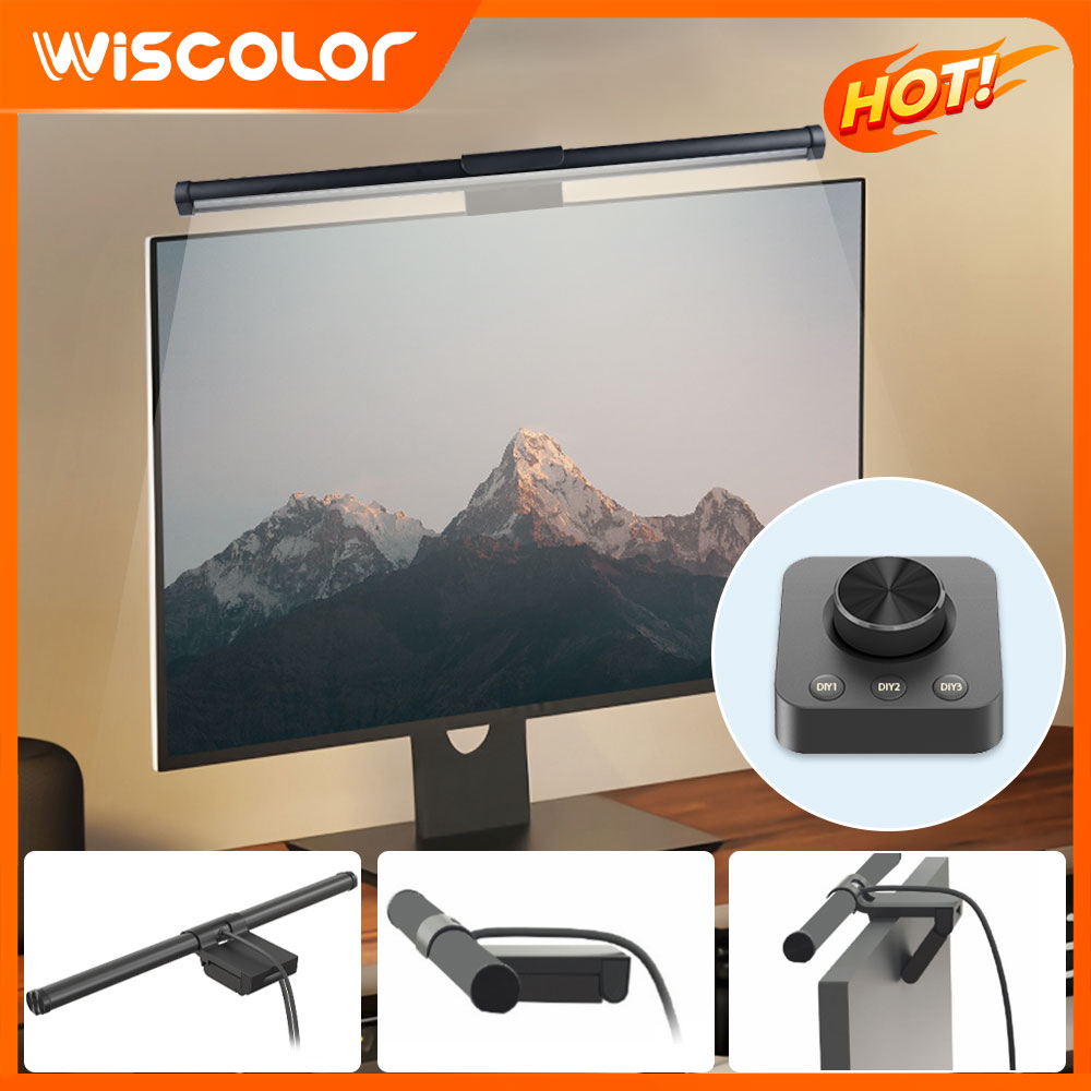 Desk Setup For Office - RGB Light Bar Monitor Setup Decoration