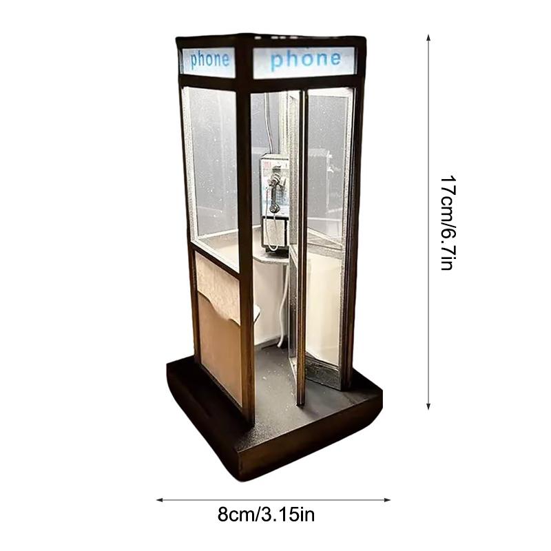 Desk Setup Retro - Classic Telephone Booth Table Lamp With