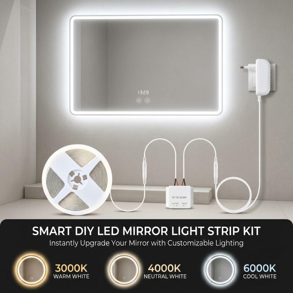 Desk Setup Background - Mirror Touch Control 320LEDs DC12V COB