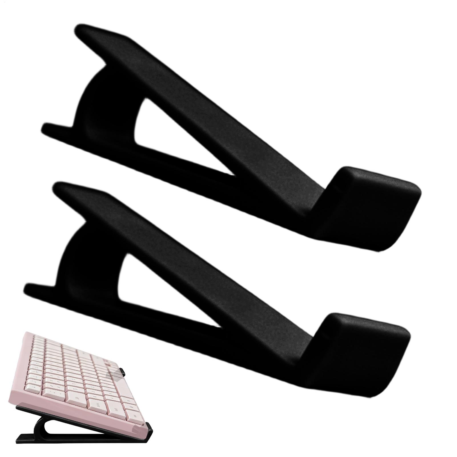 Desk Setup Ergonomic - Ergonomic Non Slip Keyboard Riser 2Pcs