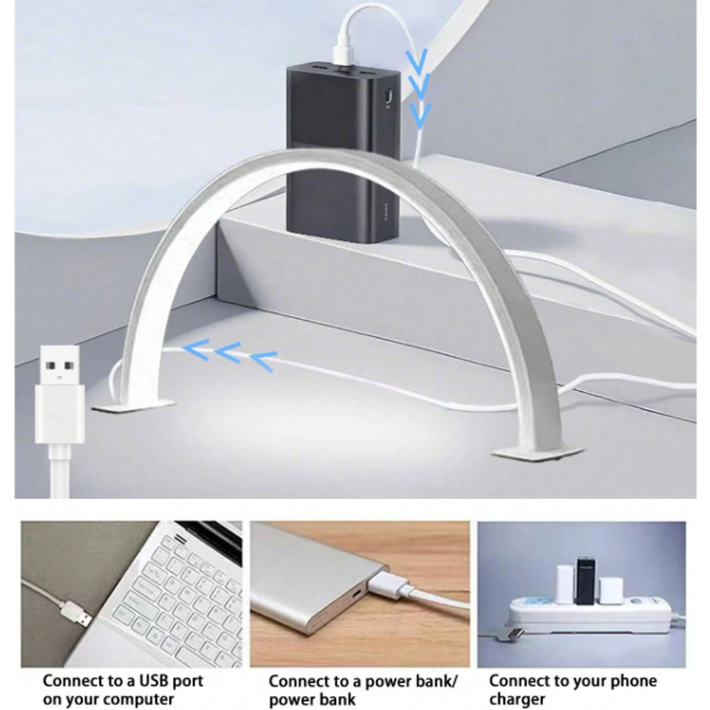 Desk Setup Light - Nail Lamp 40/66CM Fill Light USB