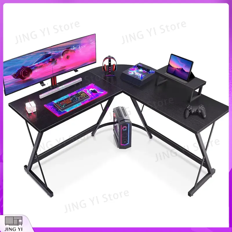 Desk Setup Corner - L Shaped Gaming Desk with Monitor