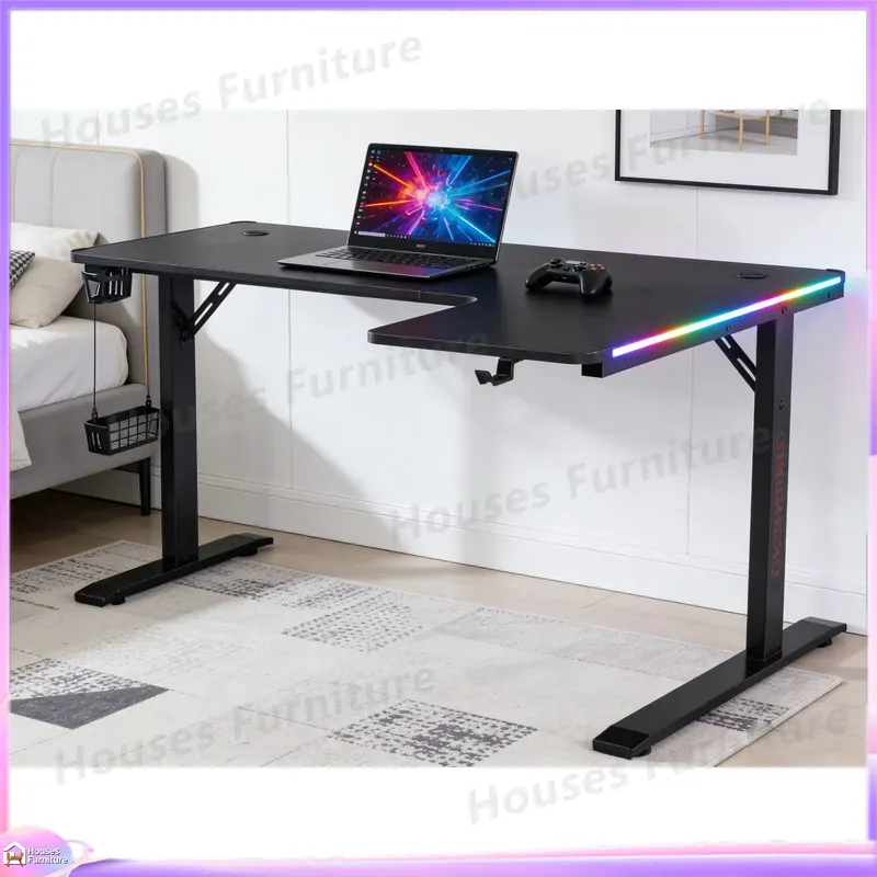 Desk Setup For Office - Large 160cm Gaming Desk with LED