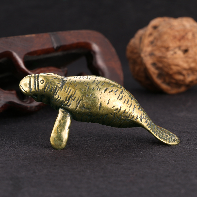 Brass Florida Manatee Decorati - Desk Setup Retro 评论和价格