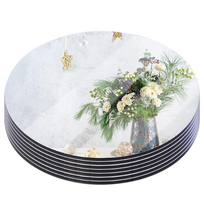 20cm Round Mirror Glass Tray   - Desk Setup Background 评论和价格