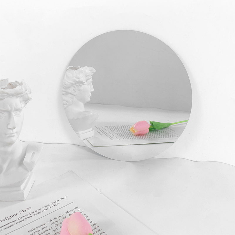 20cm Round Mirror Glass Tray   - Desk Setup Background 评论和价格
