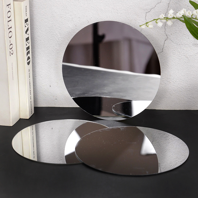 20cm Round Mirror Glass Tray   - Desk Setup Background 评论和价格