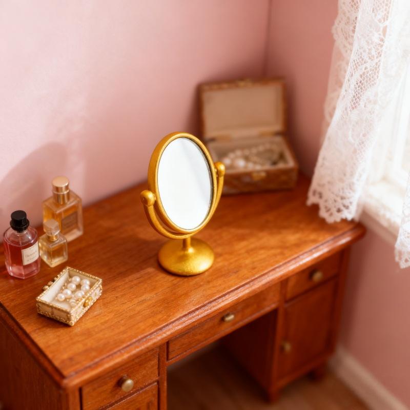 1Pcs Miniature Retro Mirror Dr - Desk Setup Retro 评论和价格