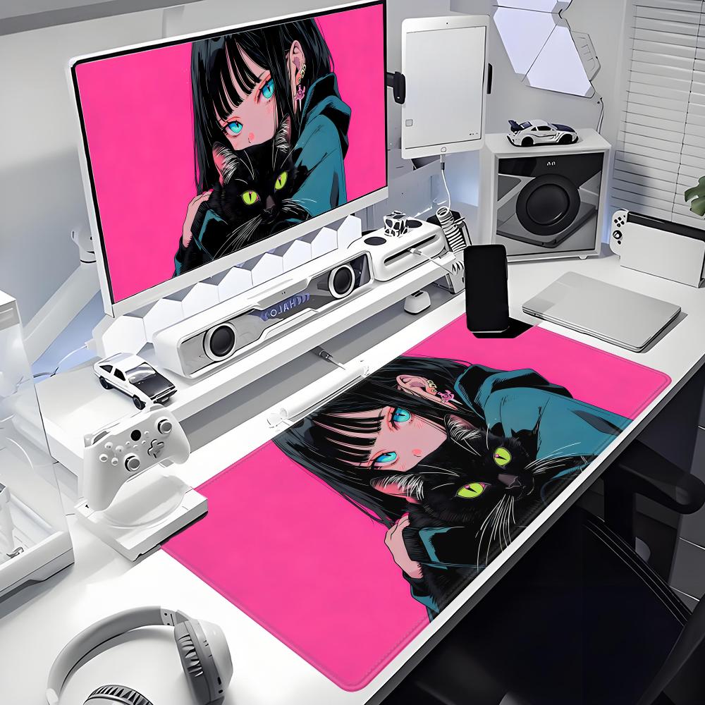 Gaming Mouse Pad Anime Black C - Desk Setup Gadgets 评论和价格