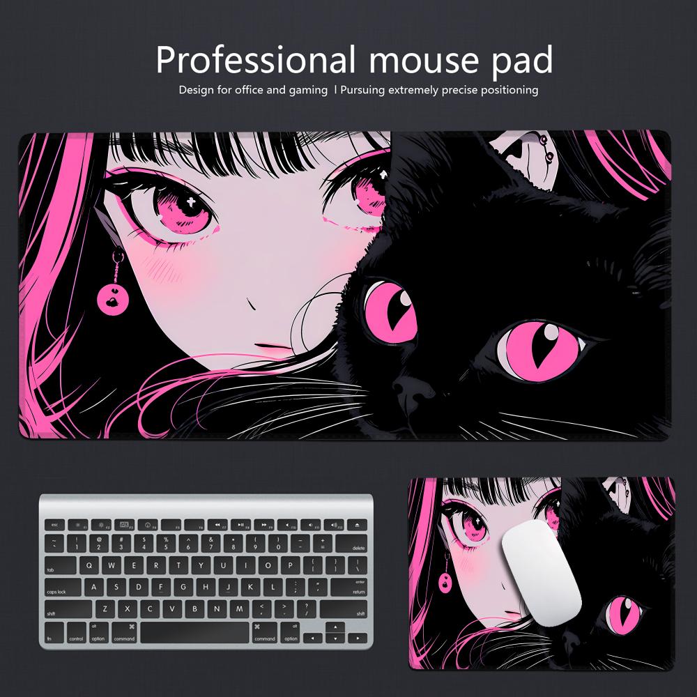 Gaming Mouse Pad Anime Black C - Desk Setup Gadgets 评论和价格