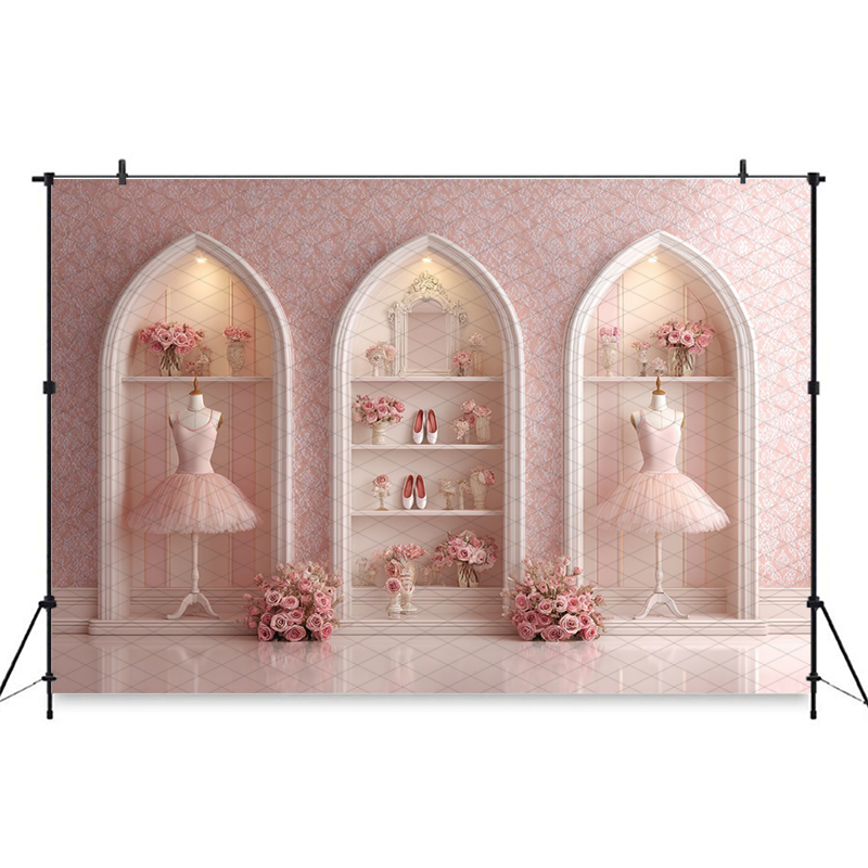 Mocsicka Pink Ballerina Photog - Desk Setup Background 评论和价格