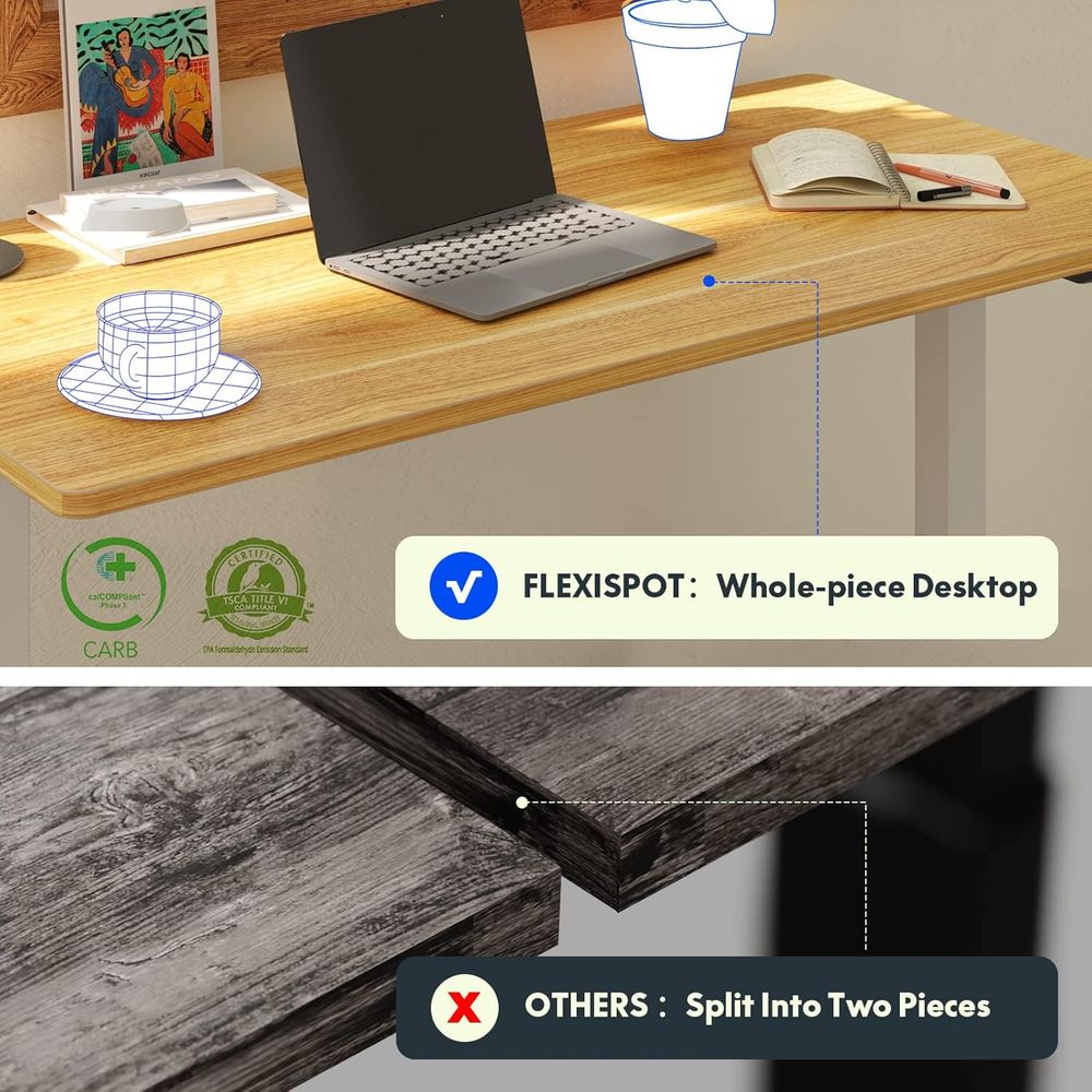 48x24 One-Piece Electric Stand - Desk Setup One Monitor 评论和价格
