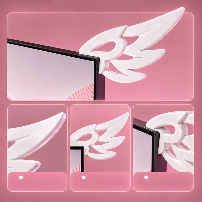 Kawaii 3D Wing Decor for Compu - Desk Setup Gadgets 评论和价格