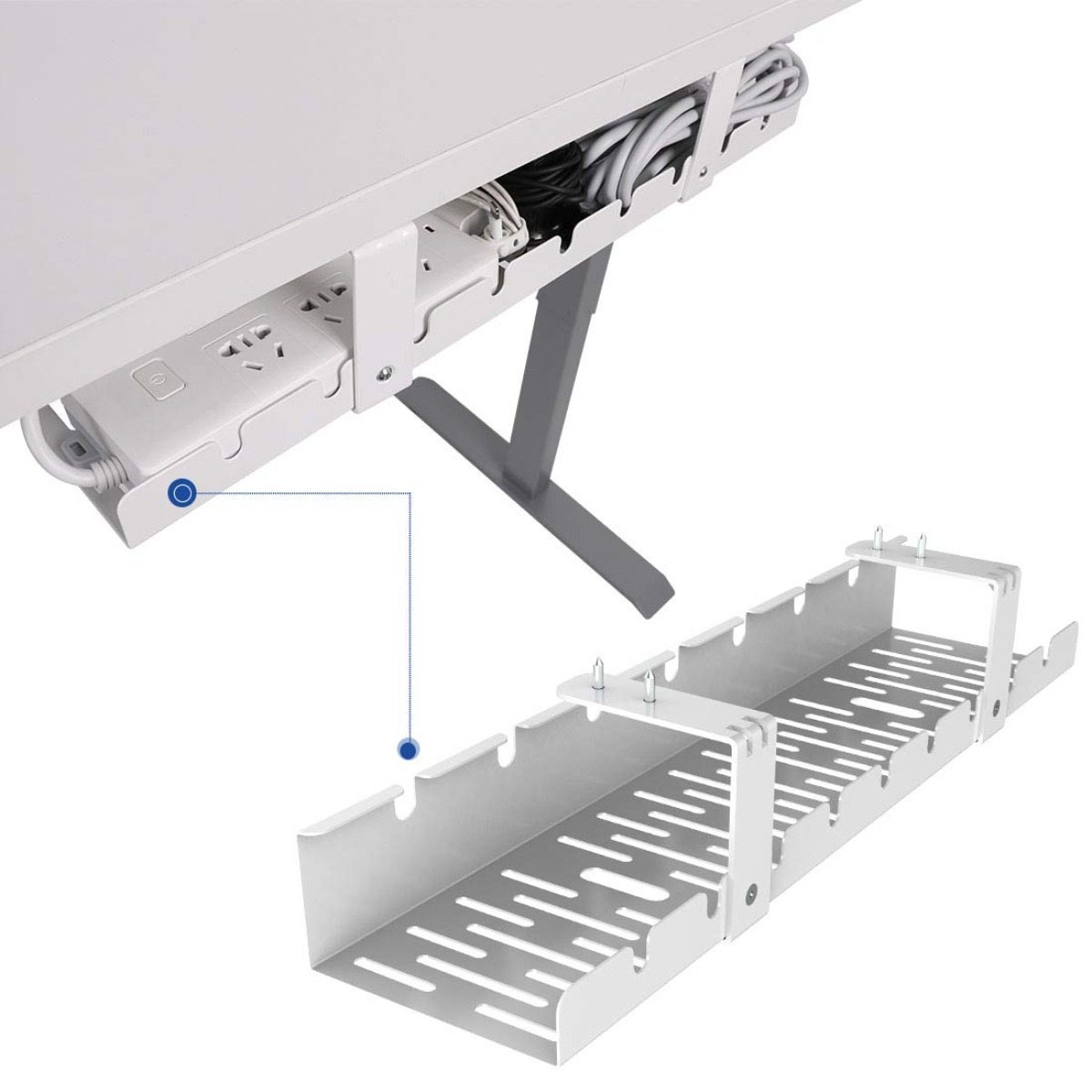 Cable Management Tray Desk Org - Desk Setup Living Room 评论和价格