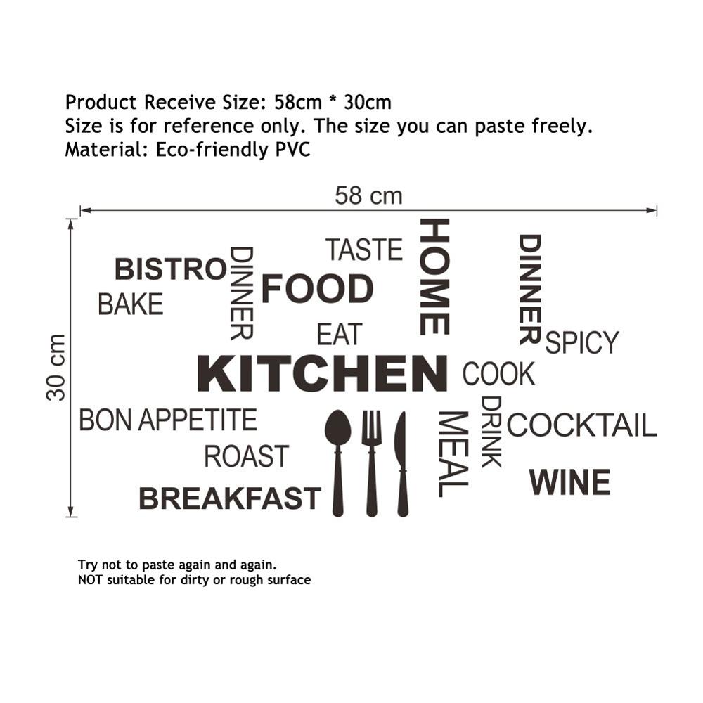 Creative Kitchen Text Wall Sti - Desk Setup Background 评论和价格