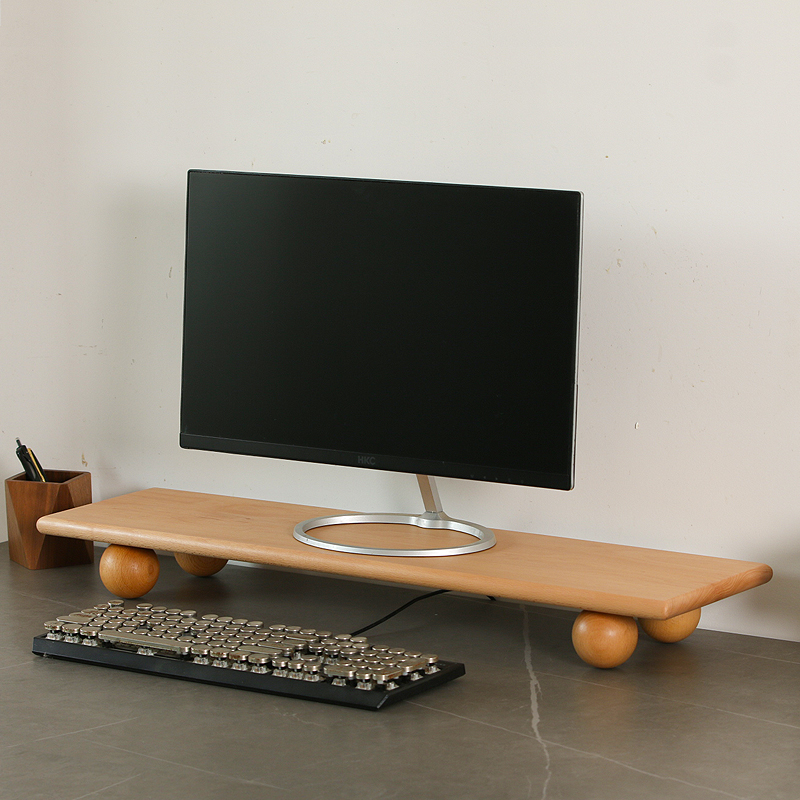 Natural Wood Desktop Riser Dua - Desk Setup Living Room 评论和价格