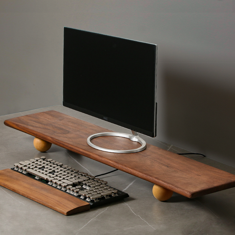 Natural Wood Desktop Riser Dua - Desk Setup Living Room 评论和价格