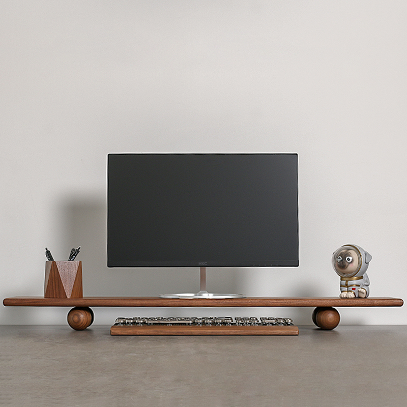 Natural Wood Desktop Riser Dua - Desk Setup Living Room 评论和价格