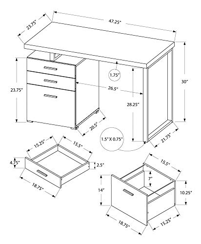 I 7646 Computer Desk, Home Off - Work Desk Home Setup 评论和价格