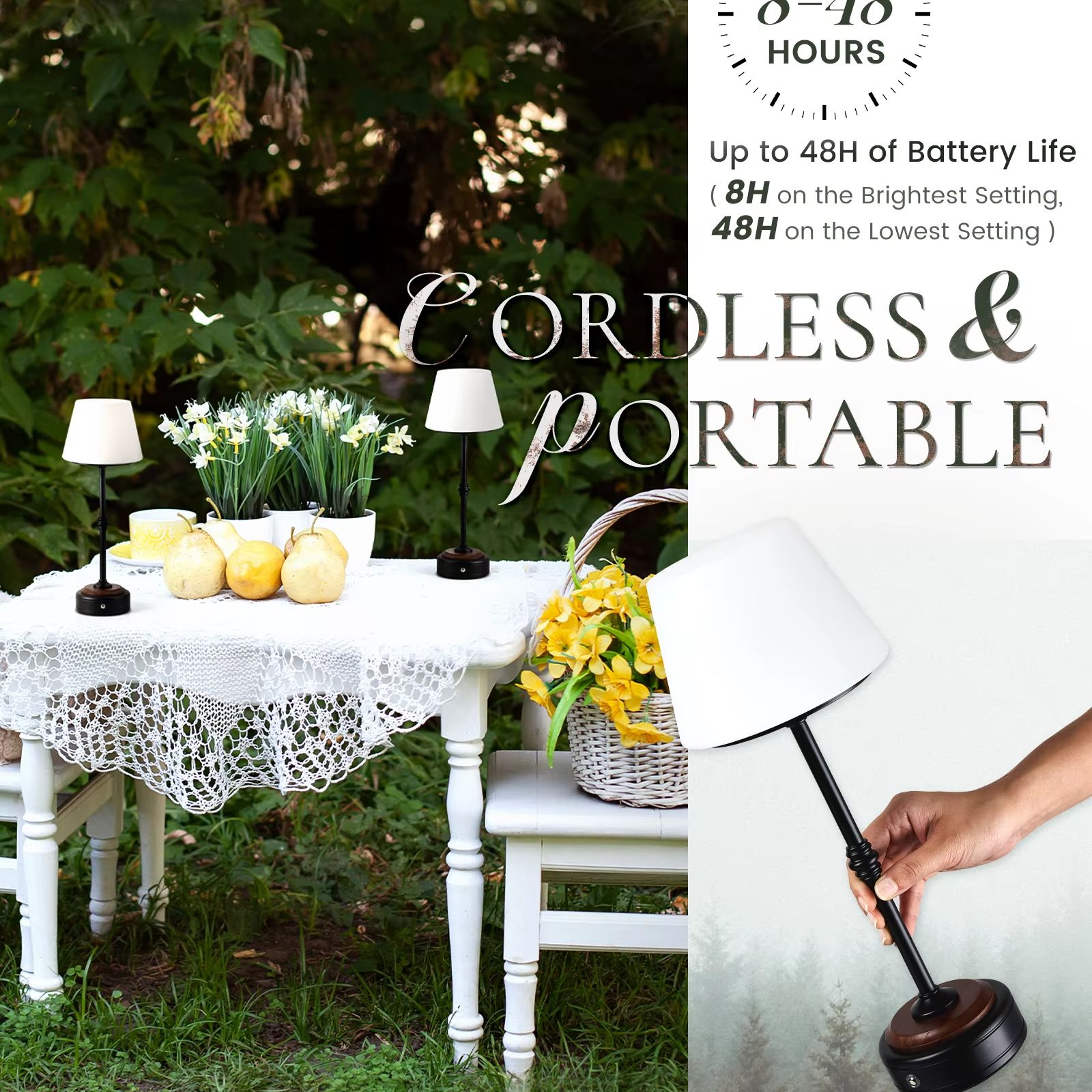 Cordless Table Lamps Set of  5 - Desk Setup Light 评论和价格