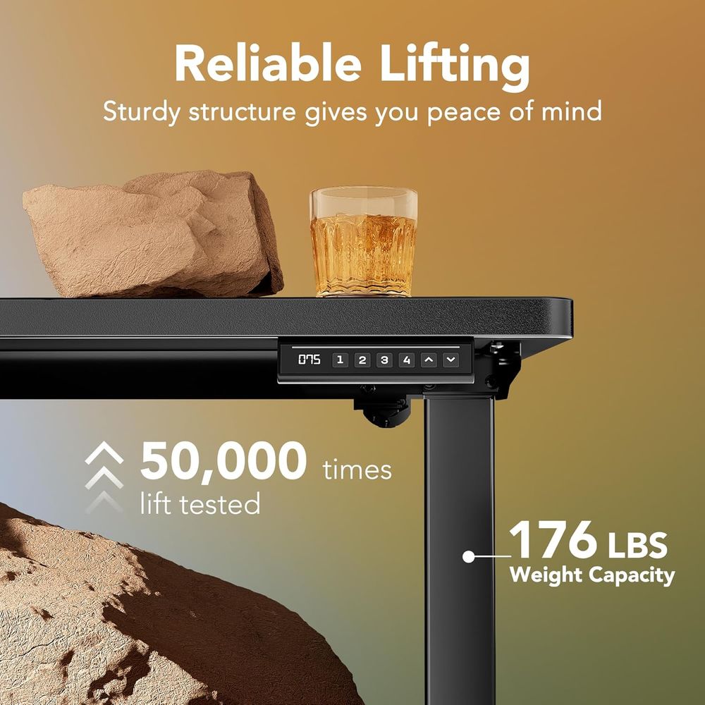 55 x 28 inch Electric Standing - Work Desk Home Setup 评论和价格