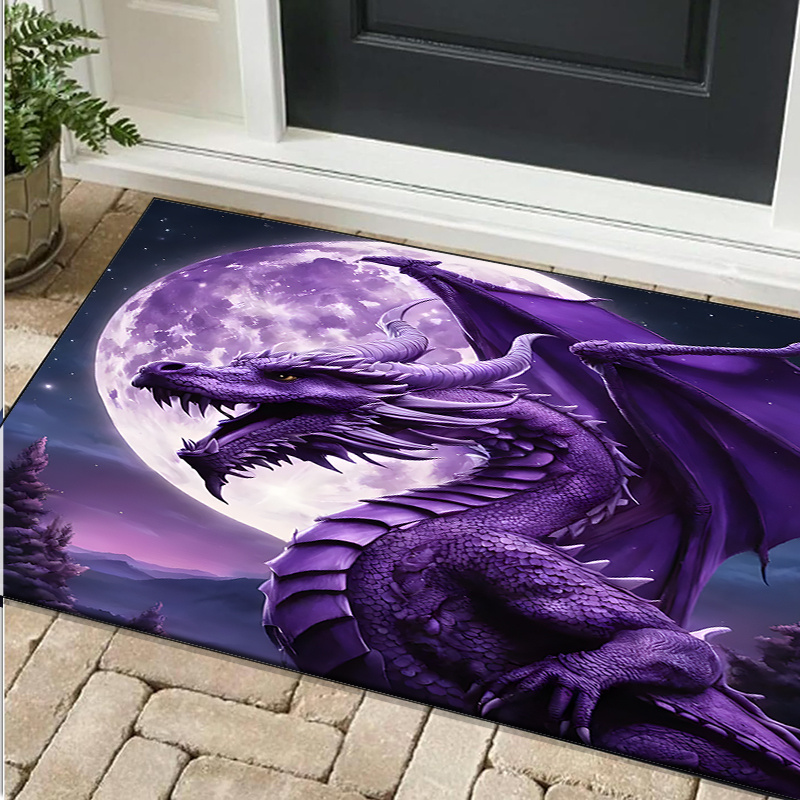 Majestic Purple Dragon Rug for - Desk Setup Living Room 评论和价格
