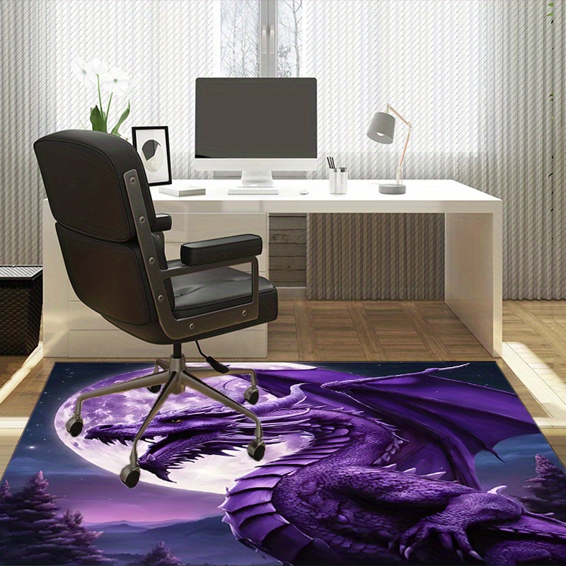 Majestic Purple Dragon Rug for - Desk Setup Living Room 评论和价格