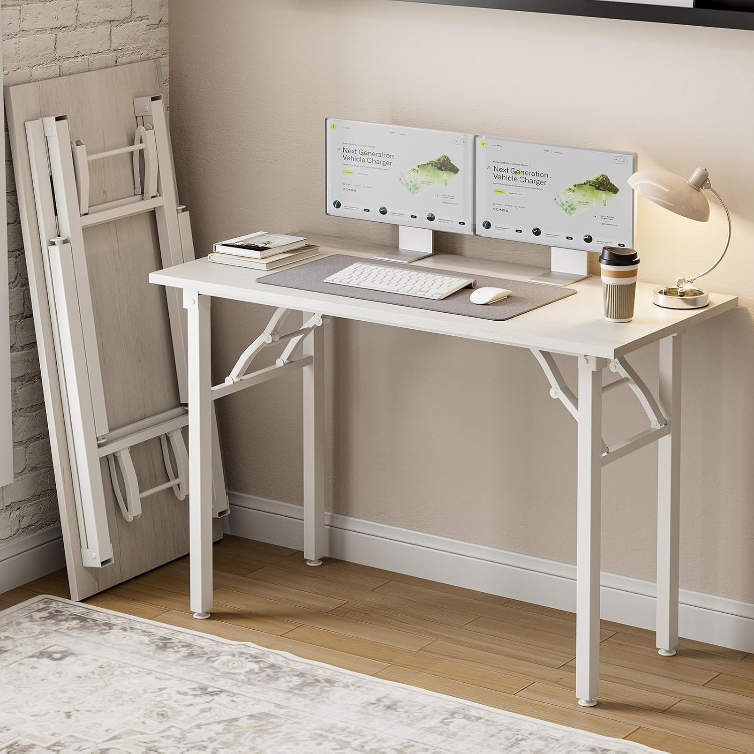 Frylr Small Folding Computer D - Desk Setup For 2 Laptops 评论和价格