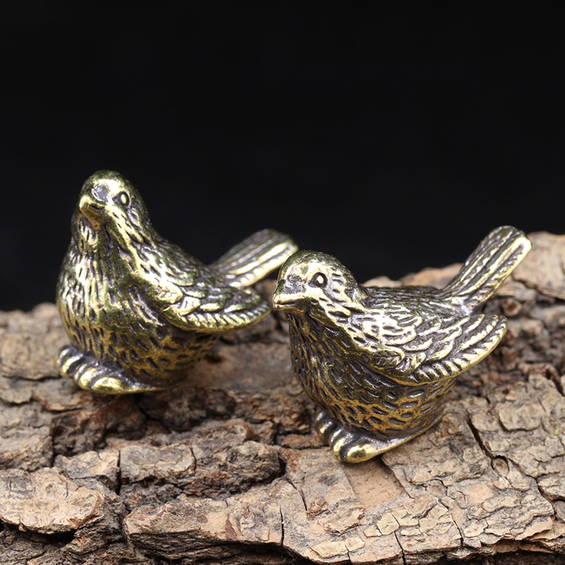 Small Sparrow Statue Metal Bra - Desk Setup Retro 评论和价格