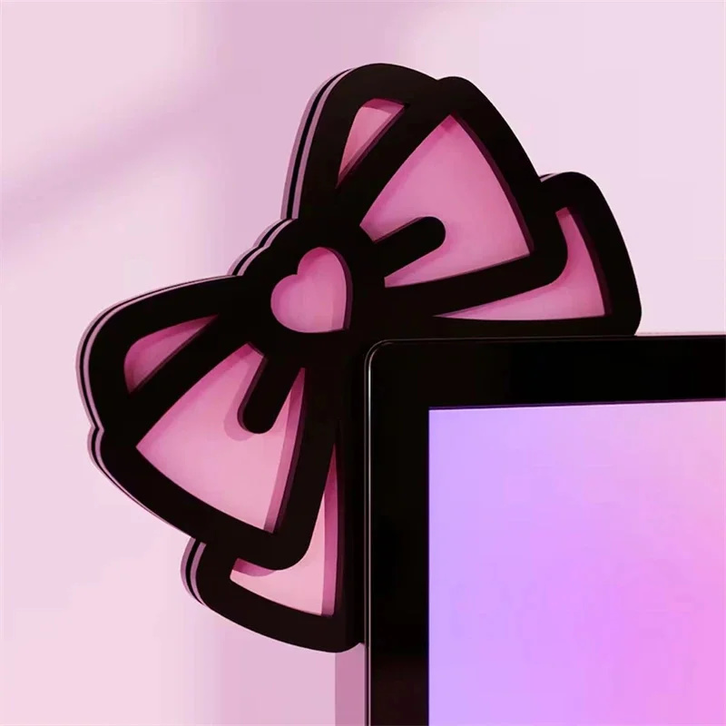 Kawaii Pink Acrylic Bow Monito - Desk Setup For Office 评论和价格
