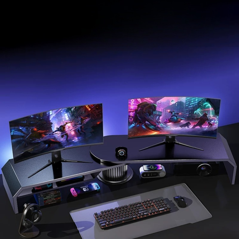 Gaming Dual Monitor Stand Offi - Desk Setup Living Room 评论和价格