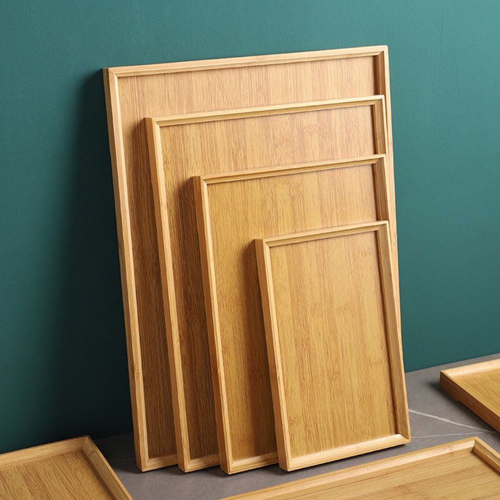 Decorate Tray Natural Bamboo B - Desk Setup Retro 评论和价格