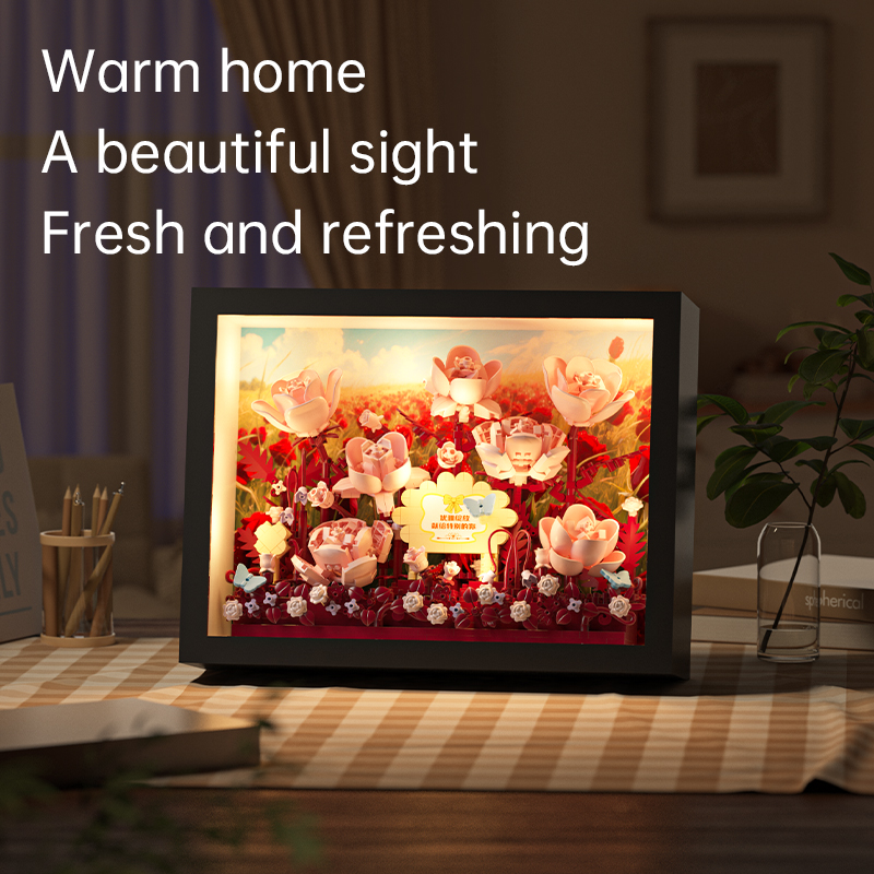 MOC Creative Flower 3D Frame B - Desk Setup Background 评论和价格