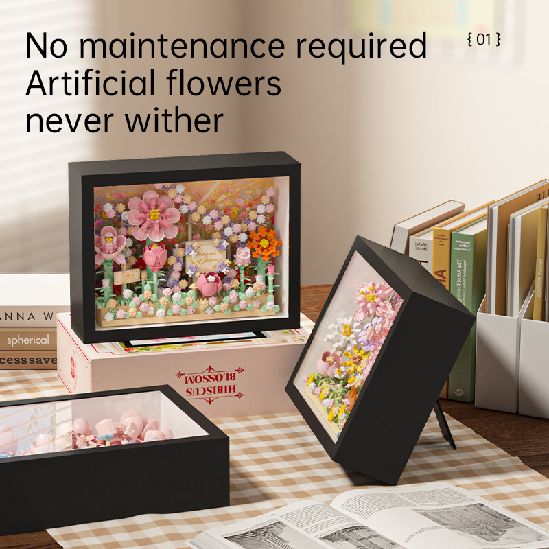 MOC Creative Flower 3D Frame B - Desk Setup Background 评论和价格