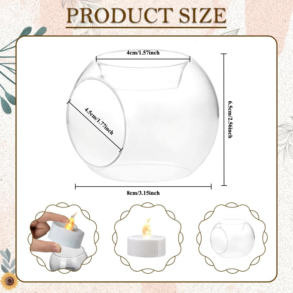 6/12pcs Glass Round Hollow Can - Desk Setup Light 评论和价格