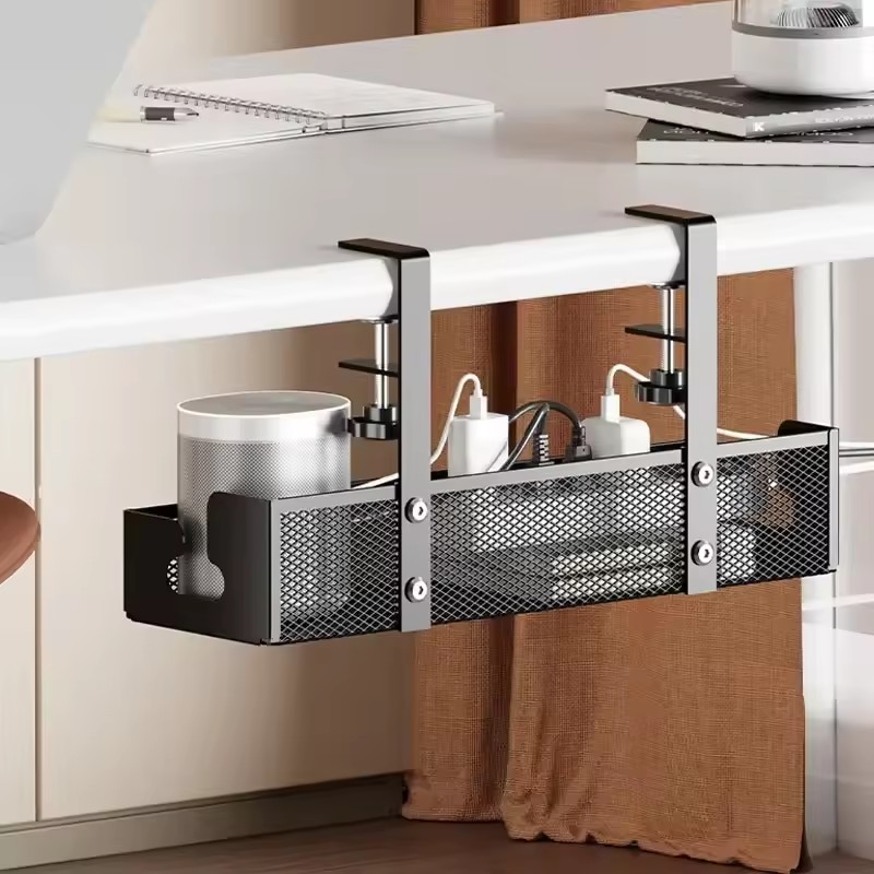 Desk Cord Storage rack No Dril - Desk Setup Living Room 评论和价格