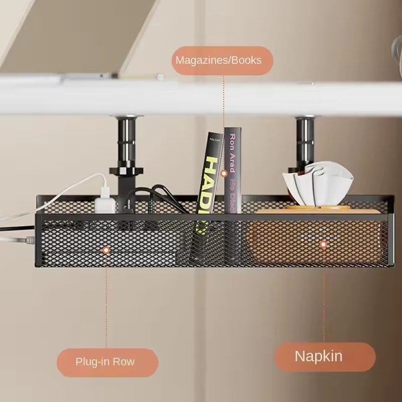 Desk Cord Storage rack No Dril - Desk Setup Living Room 评论和价格