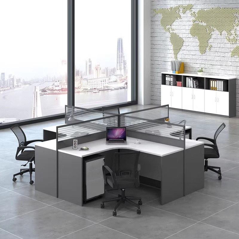 White Office Desk for 2 4 or 6 - Desk Setup Corner 评论和价格