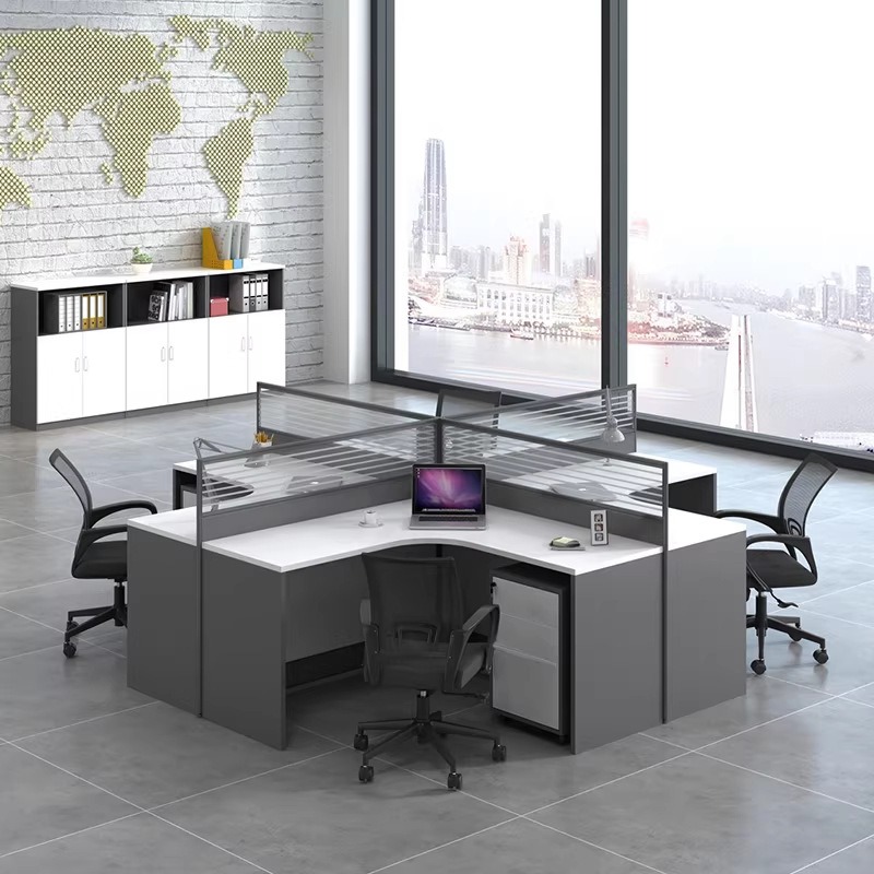 White Office Desk for 2 4 or 6 - Desk Setup Corner 评论和价格
