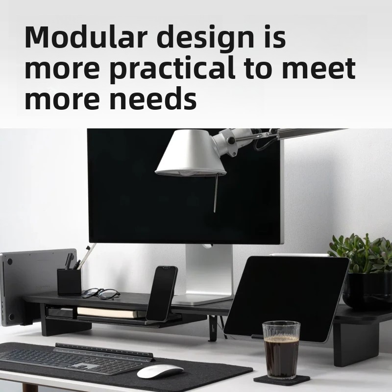 Solid Wood Monitor Riser Stand - Desk Setup For Office 评论和价格