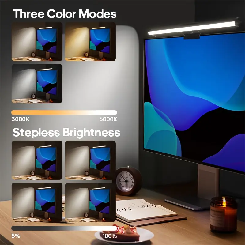 USB LED Desk Lamp Screen Hangi - Desk Setup Light 评论和价格
