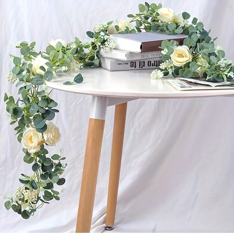 70inch Eucalyptus and Rose Gar - Desk Setup Background 评论和价格