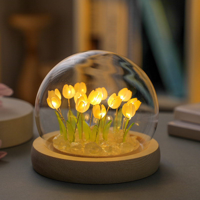 Handmade Tulip Night Lght Hand - Desk Setup Light 评论和价格