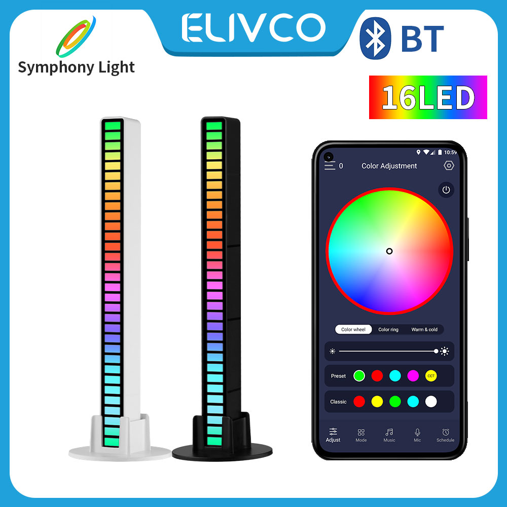 16 LEDS RGB LED Light Bar App  - Desk Setup Background 评论和价格