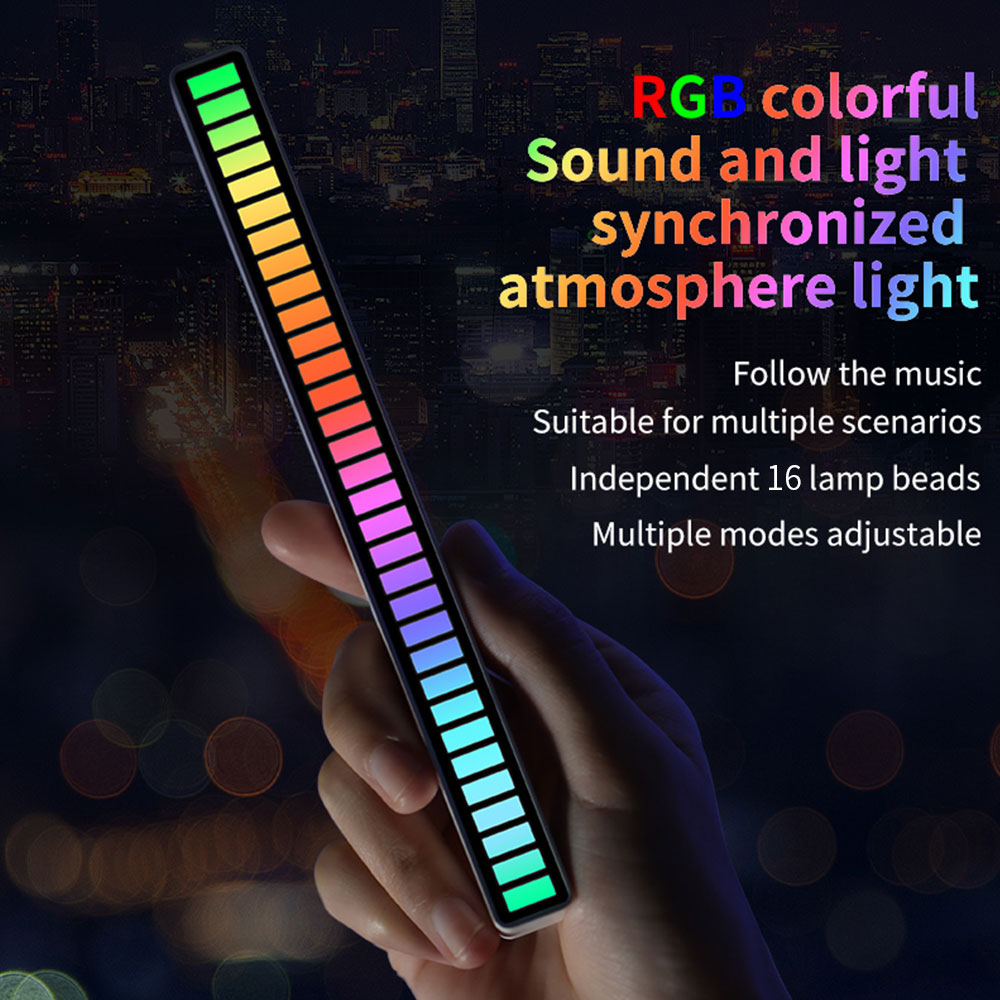 16 LEDS RGB LED Light Bar App  - Desk Setup Background 评论和价格