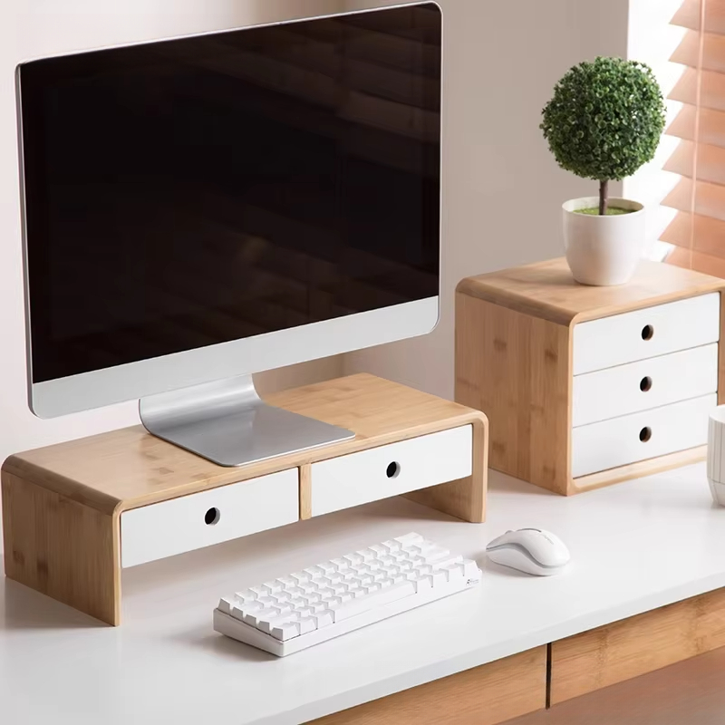 Bamboo Laptop Monitor Riser Ec - Desk Setup Living Room 评论和价格