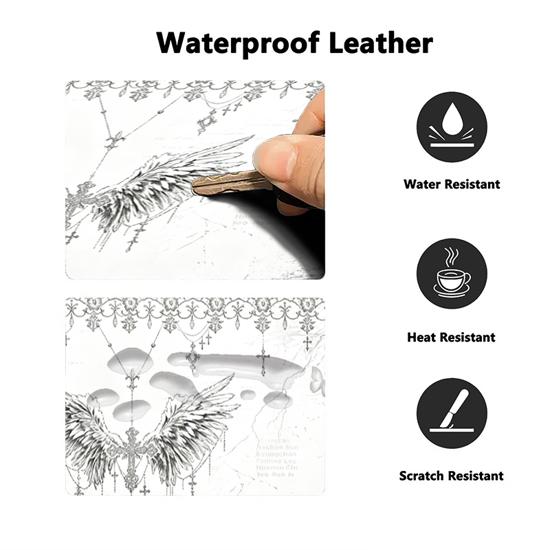 Leather Mousepad Black White A - Desk Setup Ergonomic 评论和价格