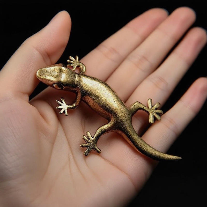 Handmade Bronze Retro Gecko Li - Desk Setup Retro 评论和价格